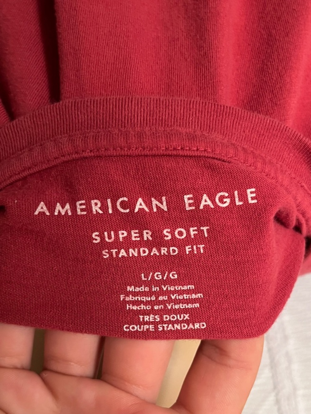 American Eagle Outfitters Red Short-Sleeve Henley Shirt - Picture 2 of 3